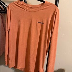 Patagonia Orange Capilene Sun Protection Long Sleeve Shirt